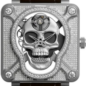 Bell & Ross BR-01 Laughing Skull Full Diamond