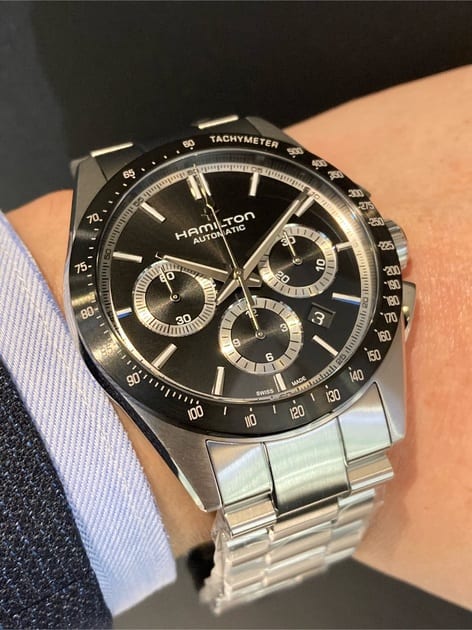 Hamilton jazzmaster sales chrono automatico