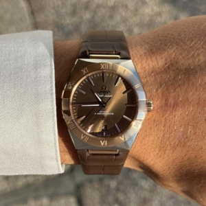 Omega Constellation Master Chronometer 39 Stainless Steel / Sedna / Brown / Alligator 131.23.39.20.13.001