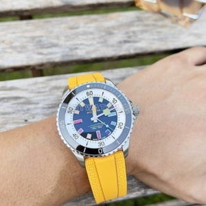 Breitling SuperOcean Automatic 42 Stainless Steel / Black - Rainbow / Rubber A17375211B2S4